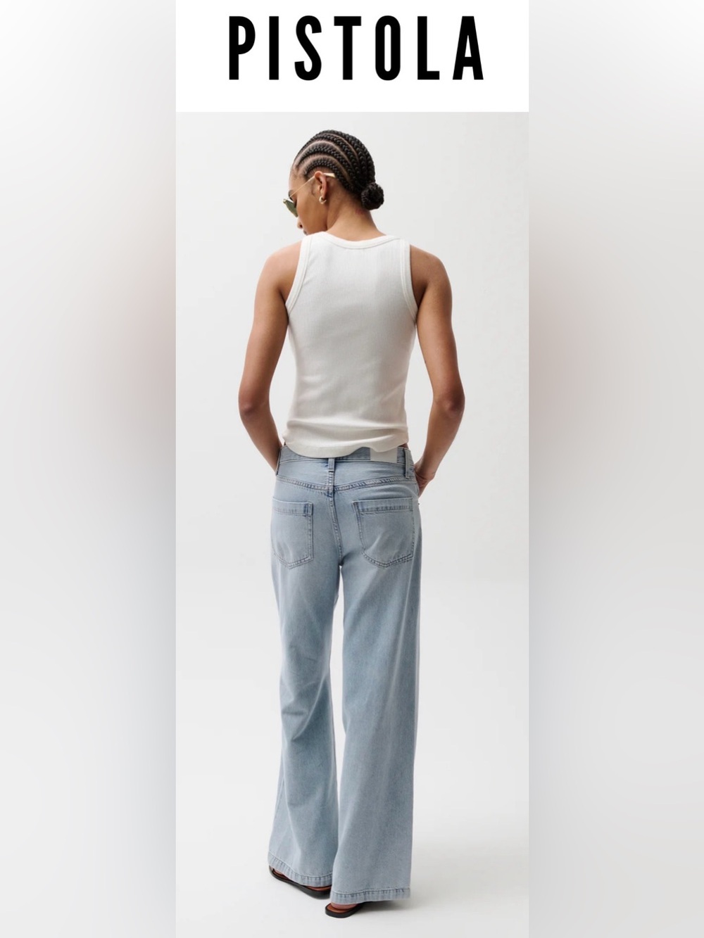 Pistola Jadyn low slung palazzo in Chateau Size 25
